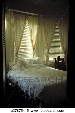 Bedroom in shady room. View Large Photo Image Stock Photography - Bedroom in shady room.. Fotosearch