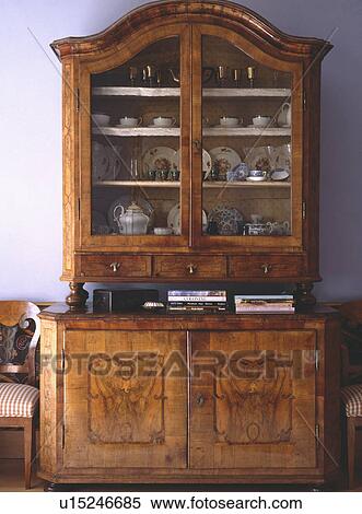 Biedermeier china cabinet View Large Photo Image Stock Photography - Biedermeier china cabinet. Fotosearch