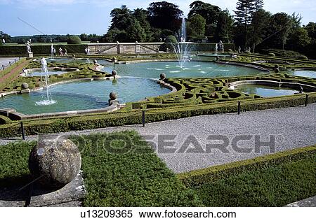 Blenheim Palace, Woodstock, near Oxford, Oxfordshire, England. Water terrace. View Large Photo Image Stock Photography - Blenheim Palace, Woodstock, near Oxford, Oxfordshire, England. Water terrace.. Fotosearch