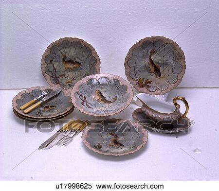 Close-up of antique fish-patterned china View Large Photo Image Stock Photography - Close-up of antique fish-patterned china. Fotosearch