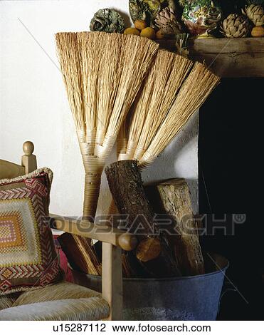 Close-up of brooms View Large Photo Image Stock Image - Close-up of brooms. Fotosearch