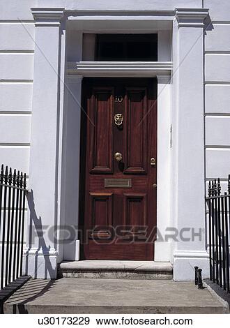 Close-up of front door of traditional Victorian house View Large Photo Image Stock Photo - Close-up of front door of traditional Victorian house. Fotosearch