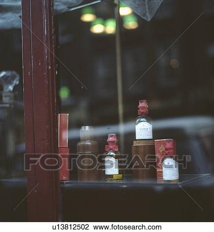 Close up of perfume bottle in Penhaligons window View Large Photo Image Stock Image - Close up of perfume bottle in Penhaligons window. Fotosearch