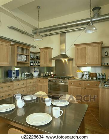 Contemporary kitchen diner View Large Photo Image Picture - Contemporary kitchen diner. Fotosearch