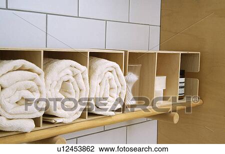 Detail of towel storage View Large Photo Image Stock Image - Detail of towel storage . Fotosearch