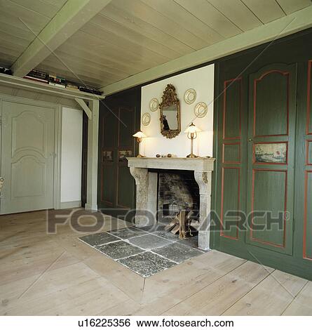 Stock Photograph - floor, interior, floors, flooring, fireplaces, interiors. Fotosearch