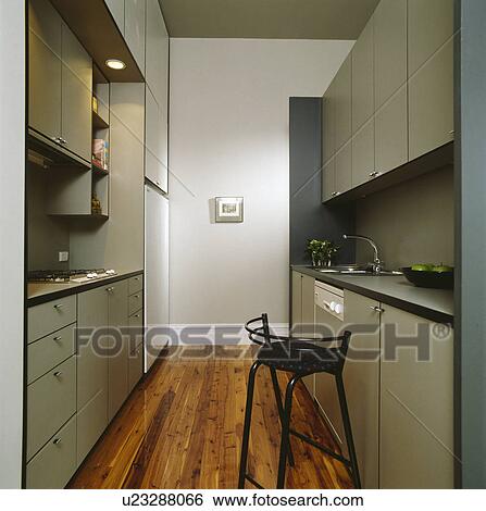 Stock Photograph - flooring, interior, kitchen, wood, wooden, stool, interiors. Fotosearch