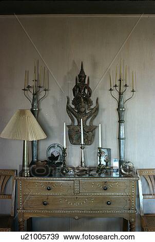Stock Photo - furniture, interior, lamps, halls, drawers, interiors. Fotosearch