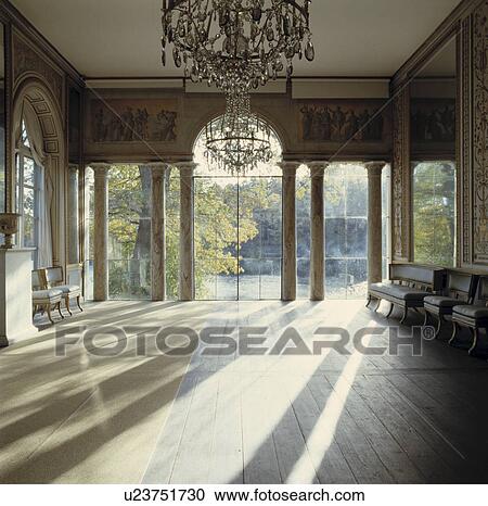 Grand spacious room with chandalier. View Large Photo Image Stock Image - Grand spacious room with chandalier.. Fotosearch