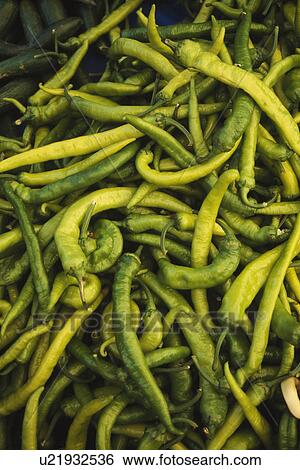 Stock Photograph - Green chillies. Fotosearch