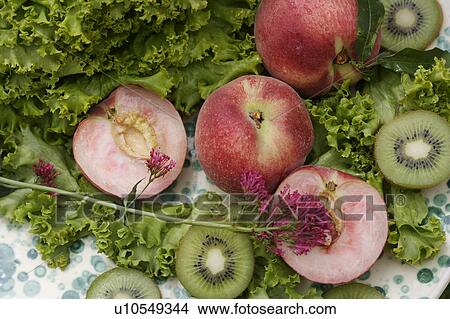 Picture - green, outside, still-life, fruit, food. Fotosearch