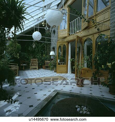 houseplants, interior, conservatory, conservatories, architectural, interiors View Large Photo Image Stock Image - houseplants, interior, conservatory, conservatories, architectural, interiors. Fotosearch