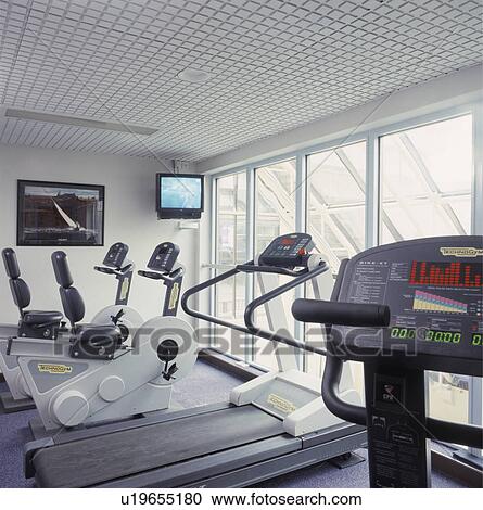 Keep fit and exercise in hotel gym. View Large Photo Image Stock Image - Keep fit and exercise in hotel gym.. Fotosearch