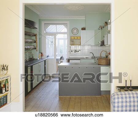 kitchen, extension, town, modern, interiors View Large Photo Image Stock Photograph - kitchen, extension, town, modern, interiors. Fotosearch