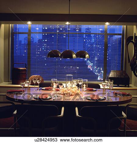 Stock Image - lighting, interior, fixed, settings, blind, city, interiors. Fotosearch