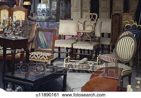 Stock Image - Markets, antique and secondhand shops are good places to source unusual items for decorating. . Fotosearch