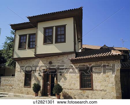 Modern house in Turkish village View Large Photo Image Stock Image - Modern house in Turkish village. Fotosearch