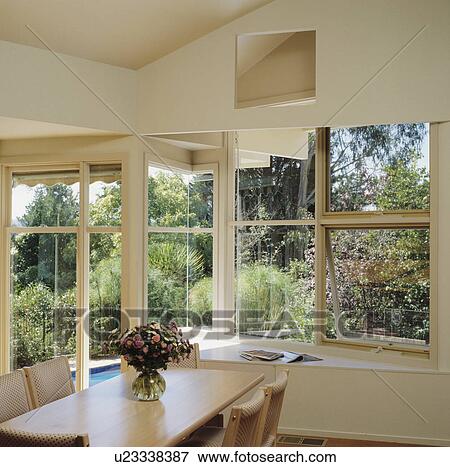 Stock Photo - modern, interior, view, window, country, interiors. Fotosearch