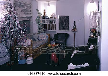 Monochromatic xties-style living room View Large Photo Image Stock Image - Monochromatic xties-style living room. Fotosearch