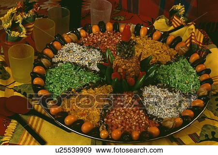 Stock Photo - parties, curry, vegetable, rice, food. Fotosearch