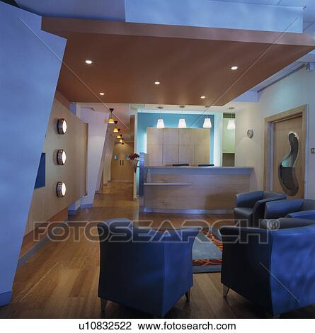 Reception in very modern offices. View Large Photo Image Stock Image - Reception in very modern offices.. Fotosearch