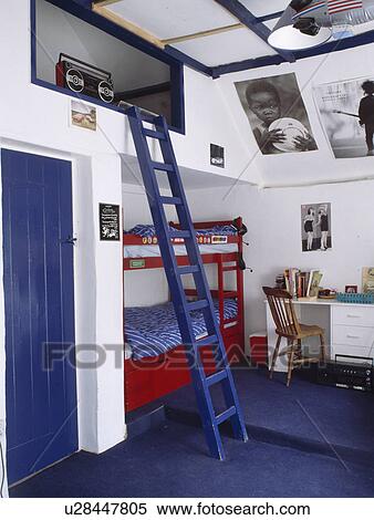 red bunk beds