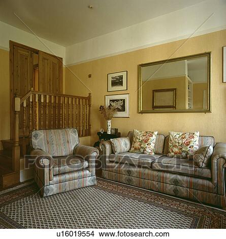 Sofa in traditional living room View Large Photo Image Picture - Sofa in traditional living room. Fotosearch