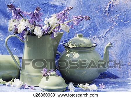 Still-Life of green teapot and jug View Large Photo Image Stock Photo - Still-Life of green teapot and jug. Fotosearch