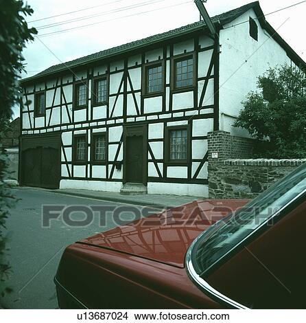 Traditional black+white country house View Large Photo Image Picture - Traditional black+white country house. Fotosearch