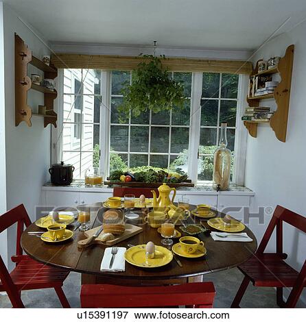 Stock Photo - traditional, interior, view, settings, breakfast, country, interiors. Fotosearch