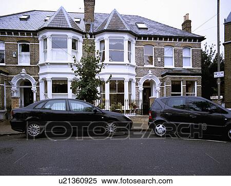 Traditional Victorian semi-detached town house View Large Photo Image Stock Photography - Traditional Victorian semi-detached town house. Fotosearch