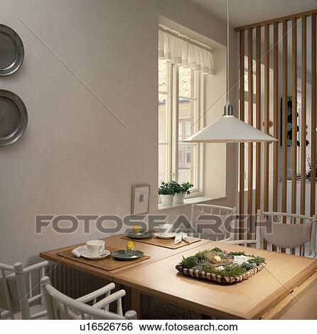 White pendant light above small wood table with cups and small moss garden View Large Photo Image Stock Photograph - White pendant light above small wood table with cups and small moss garden. Fotosearch