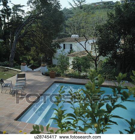 Aerial View of Exterior Swimming-Pool. View Large Photo Image Stock Photo - Aerial View of Exterior Swimming-Pool.. Fotosearch