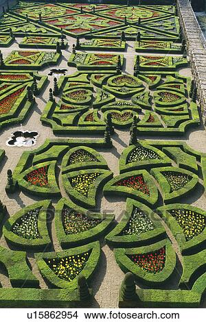 Aerial view of knot garden at Villandry View Large Photo Image Picture - Aerial view of knot garden at Villandry. Fotosearch