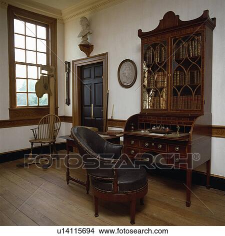 Antique bureau keeps household accounts. View Large Photo Image Picture - Antique bureau keeps household accounts.. Fotosearch