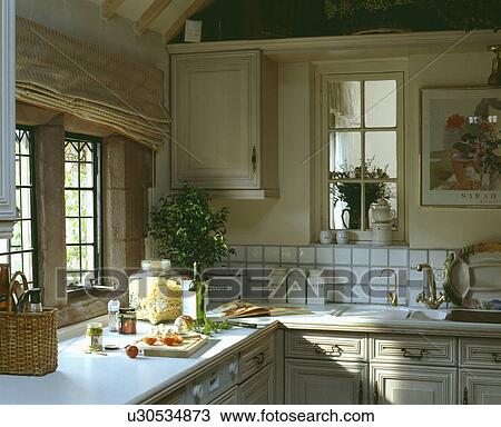 appliance, interior, blind, soft-furnishings, blind, traditional, kitchen View Large Photo Image Stock Image - appliance, interior, blind, soft-furnishings, blind, traditional, kitchen. Fotosearch