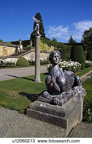 Blenheim Palace, Woodstock, near Oxford, Oxfordshire, England. Sphinx statue in lower water terrace. View Large Photo Image Stock Image - Blenheim Palace, Woodstock, near Oxford, Oxfordshire, England. Sphinx statue in lower water terrace.. Fotosearch