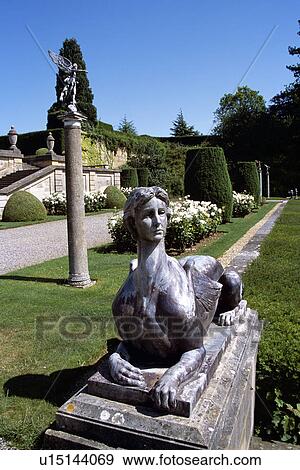 Blenheim Palace, Woodstock, near Oxford, Oxfordshire, England. Sphinx statue in lower water terrace. View Large Photo Image Stock Photo - Blenheim Palace, Woodstock, near Oxford, Oxfordshire, England. Sphinx statue in lower water terrace.. Fotosearch