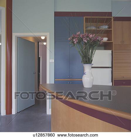 Stock Image -  breakfast bar and in modern apartment. Fotosearch