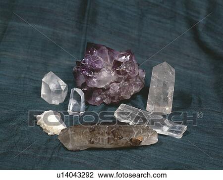 Close up of amethyst with rock quartz crystals View Large Photo Image Stock Image - Close up of amethyst with rock quartz crystals. Fotosearch