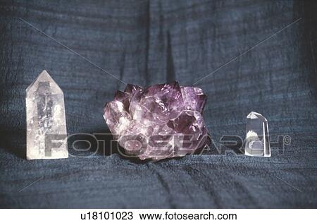 Close up of amethyst with rock quartz cystals View Large Photo Image Stock Image - Close up of amethyst with rock quartz cystals. Fotosearch