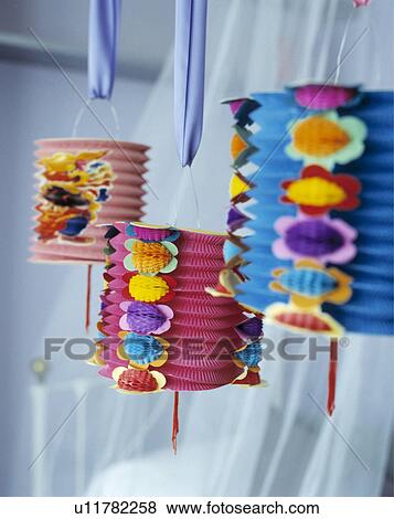 Close-Up of Chinese Style Paper Lanterns View Large Photo Image Stock Photo - Close-Up of Chinese Style Paper Lanterns. Fotosearch
