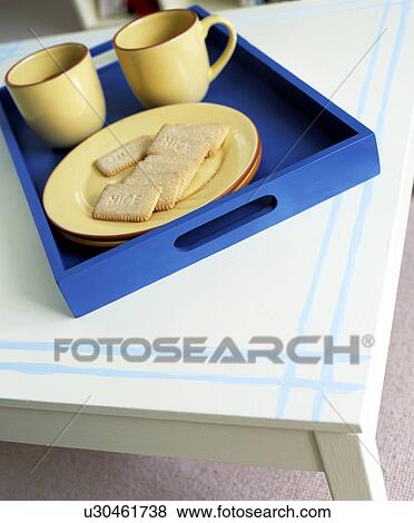 cream wooden tray