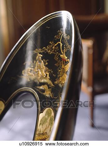 Close-up of inlaid lacquered antique chair View Large Photo Image Stock Photography - Close-up of inlaid lacquered antique chair. Fotosearch