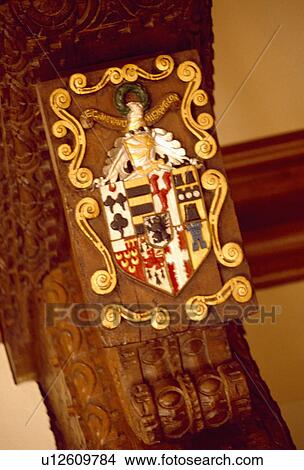 Close-up of shield on cornice View Large Photo Image Picture - Close-up of shield on cornice. Fotosearch