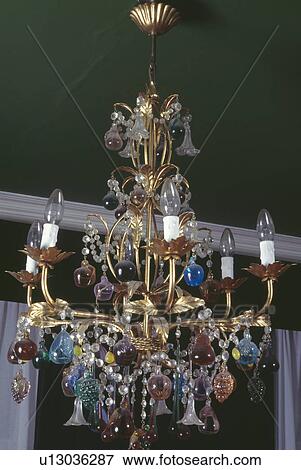 Close up of Venetian glass chandelier View Large Photo Image Stock Photo - Close up of Venetian glass chandelier. Fotosearch