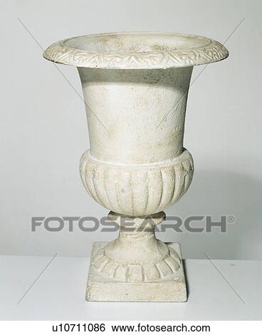 Stock Photograph - Close-up of white urn. Fotosearch