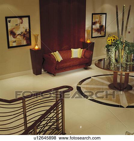 commercial, hotel, sofa, table, interior, railing View Large Photo Image Stock Photo - commercial, hotel, sofa, table, interior, railing. Fotosearch