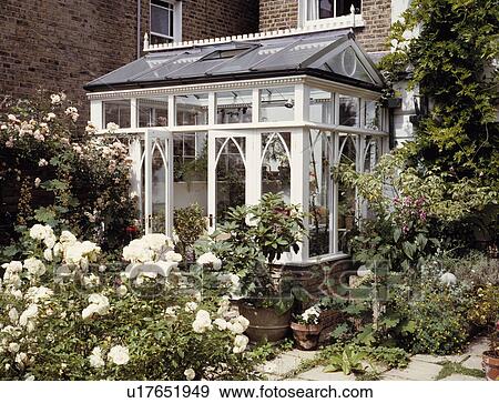 Conservatory in Garden View Large Photo Image Stock Photo - Conservatory in Garden. Fotosearch