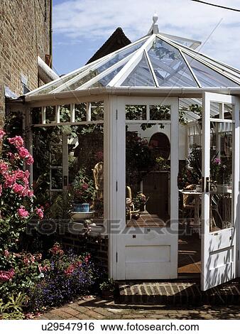 Conservatory on the back of a House View Large Photo Image Stock Photograph - Conservatory on the back of a House. Fotosearch